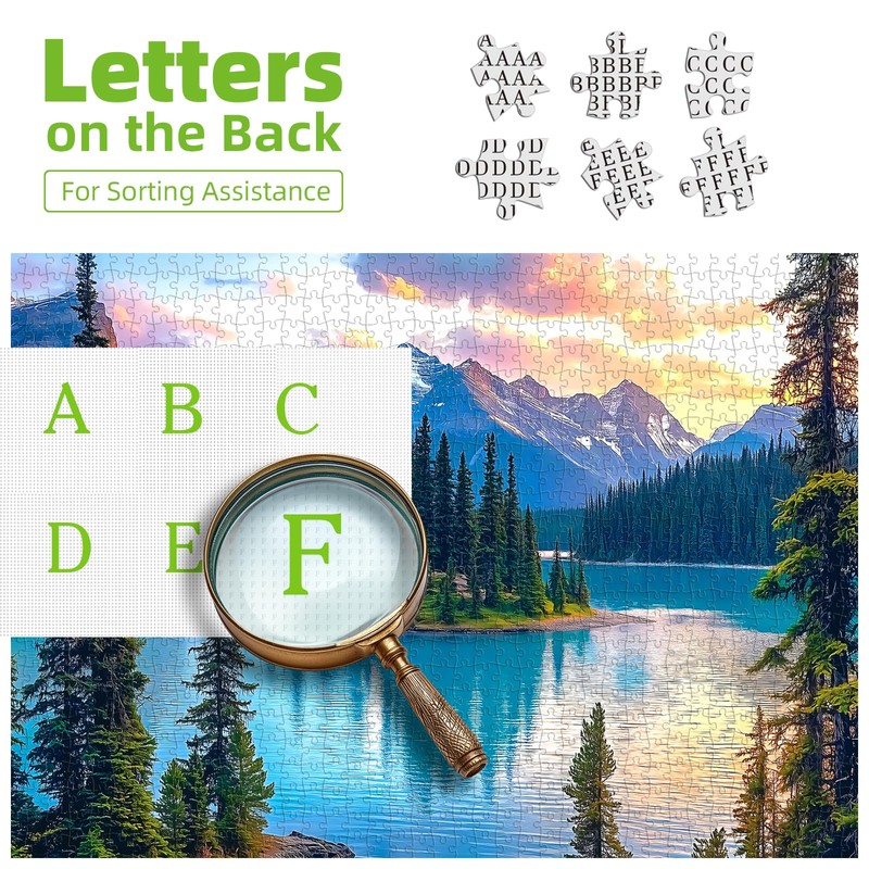 Blueforest Moraine Lake Puzzles for Adults 1000 Pieces, 27.5x19.7 Inch