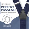 Sencillo Men's Braces with Strong Clips Y Shape, Dark blue