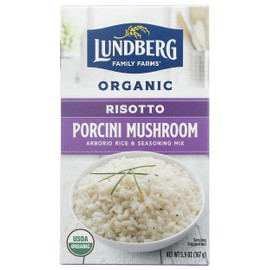 Lundberg Family Farms - Traditional Italian Risotto, Porcini Wild Mushroom, Convenient Side Dish, 20 Minute Cook Time, Pantry Staple, Non-GMO, Gluten-Free, USDA Certified Organic (5.9 oz, 1-Pack)