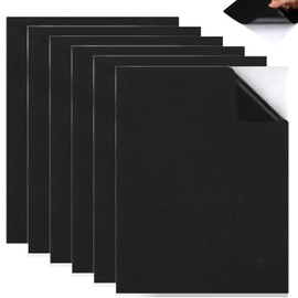 Svalor Selbstklebende Schaumstoffplatte, 6 Stück Moosgummi Polster mit Kleberücken, Eva Schaumstoff Platten, Rutschfeste Schaumstoffmatte für Möbel DIY-Projekte Verzierung (Schwarz, 250 × 200 × 3 mm)