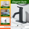 Black Bathroom Faucet, Single Handle Stainless Steel Lavatory Commercial Bathroom