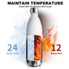 Drinking Bottle 1 Litre, Stainless Steel, BPA-Free, Thermos Flask, Double-Walled,