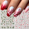 Holajoy 5D Embossed Daisy Lavender Nail Stickers, 5 Sheets Self