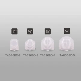 Ichinen TASCO TA636BD-3 Flare Cap for Male Threads (Screwed Type), 3/8 Flare Messe (Pack of 10), Clear