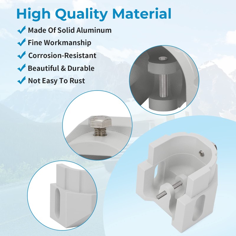 WIKIBB RV Awning End Plug Solid Aluminum Rounded Hardware for