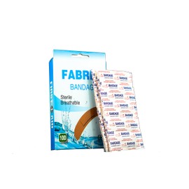Band Aid Sterile 3/4" x 3" Flexible Fabric Self Adhesive Bandages with Non-Stick Pad for Wound Care and First Aid Skin Color Box of 5000