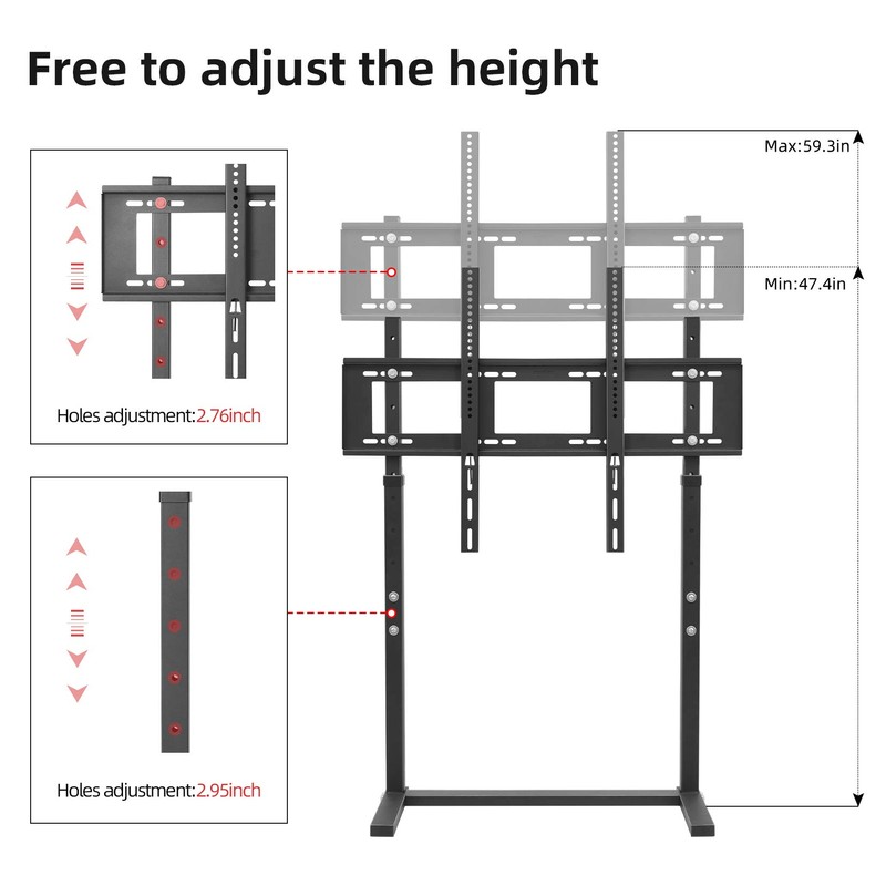 unho Universal Against The Wall TV Stand Floor: Free Standing