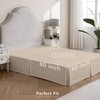 MIYE Pleated Waffle Weave Bed Skirt, Tailored Dust Ruffle 18