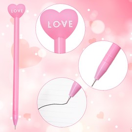 jiebor 30Pcs Heart Shaped Pen Valentines Day Pen Gel Pen Nurse Pen Cute Fun Pen Bulk Black Ink Valentines Day Gifts for Nurses Women Teacher Classroom Office School Supplies (pink, red)