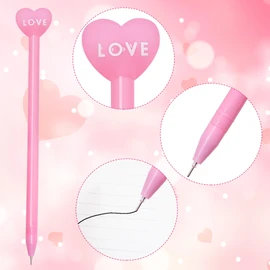 jiebor 30Pcs Heart Shaped Pen Valentines Day Pen Gel Pen Nurse Pen Cute Fun Pen Bulk Black Ink Valentines Day Gifts for Nurses Women Teacher Classroom Office School Supplies (pink, red)
