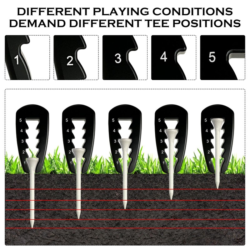 LETTERASHQP 2 Stück Golf Tees Height Tool Tees Golf Zubehör