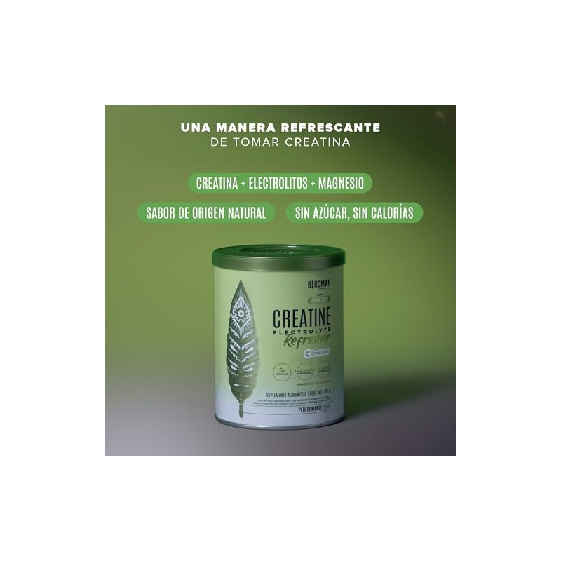 Birdman Creatine Refresher Creatina Monohidratada Electrolitos Magnesio Azúcar Calorías Vitaminas