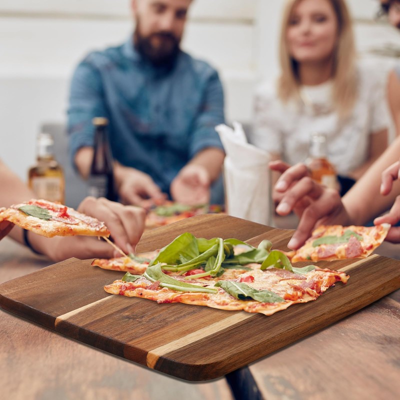 Hoolerry 6 Pcs Wood Cutting Board Bulk with Handle 18