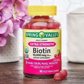 Biotina 10000 Mcg Extra Fuerza Super Premium 90 Gomitas Sabor Cereza