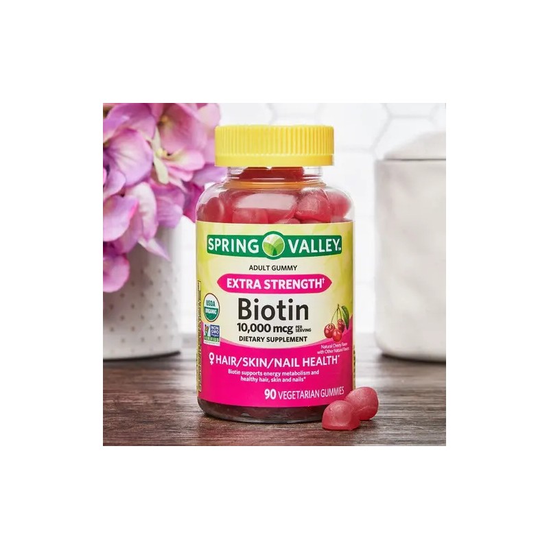 Biotina 10000 Mcg Extra Fuerza Super Premium 90 Gomitas Sabor