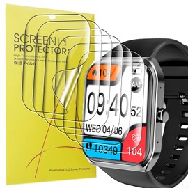 Blueshaweu Screen Protector Compatible with Pasonomi Smartwatch 1.91 Inch, HD Clear Flexible TPU Screen Protector [Pack of 6] for Pasonomi LW76 Smartwatch (Transparent)