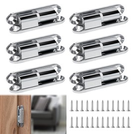 UTMACH Pack of 6 Door Hinges Renovation Hinges Room Door Hinge Screw-On Tape Renovation Tape for Screwing On Door Hinge Renovation Tapes Door Stainless Steel with 24 Screws for Doors, Windows,