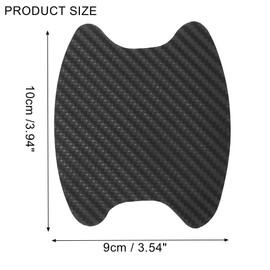 4Pcs Car Door Handle Scratch Protector, Universal Car Door Handle Cup Protective Film, Carbon Fiber Pattern Car Door Handle Cover Anti-Scratch Car Stickers, Suitable for Cars, Trucks, SUV Black