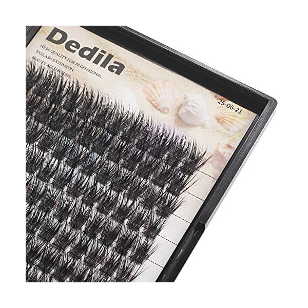 Dedila 120 Clusters Individual False Eyelashes Wide Stem D Curl