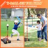 4 in 1 Kids Basketball Hoop and T Ball Set