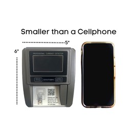 Dri Mark Counterfeit Detector Machine, Five Point Automatic Detection in 1 Second, Magnetic, Infrared, Watermark, Color and Size, Compact, Portable and Easy to Use