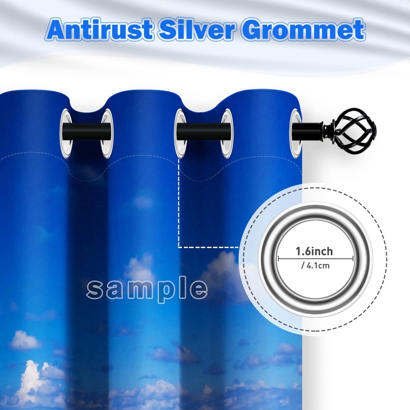 Aimego Galaxy Blackout Curtains Outer Space Universe Nebula Starry Sky
