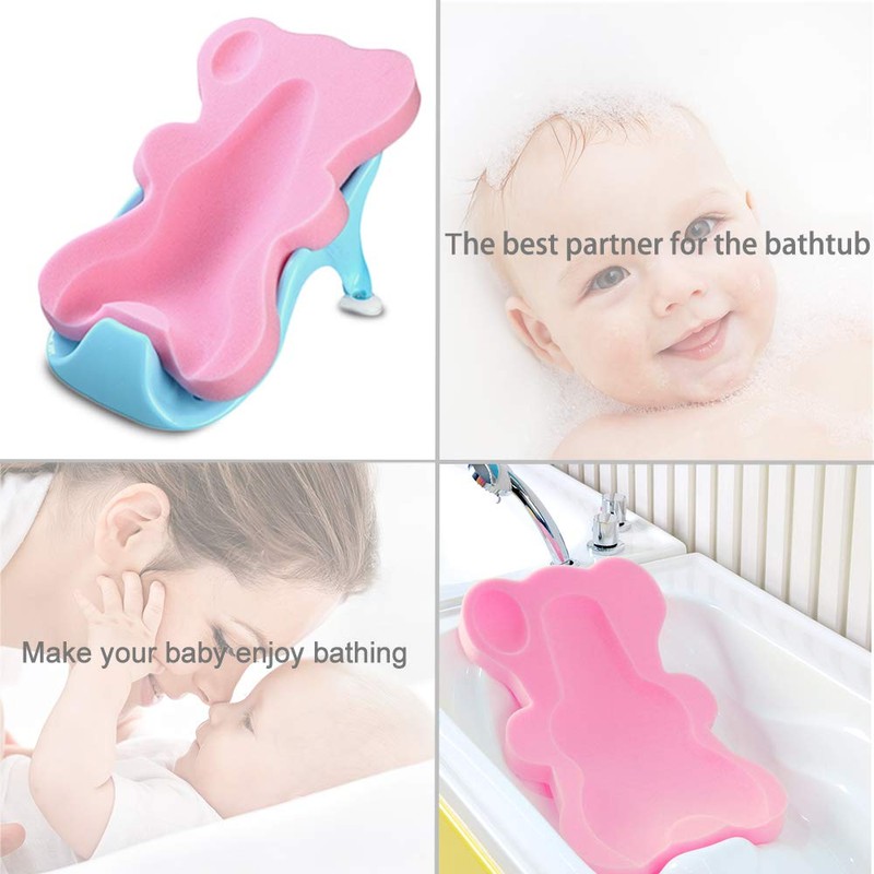 Soft Infant Bath Sponge Skid Proof Baby Bath Mat Newborn