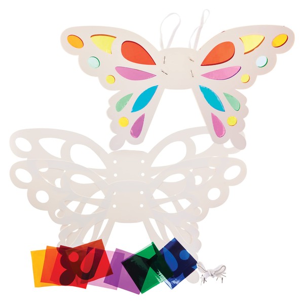 Baker Ross FX774 Stained Glass Wing Kits - Pack of 2, Make Your Own Fairy Wings