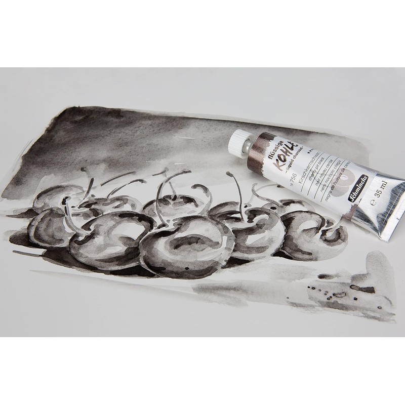 Schmincke - Liquid Charcoal, Liquid Charcoal, Cherry Stone Black, 15