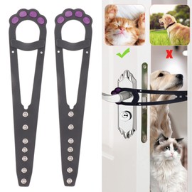 Door Opener Holder, Cat Door Stop, 2pcs Cat Door Holder Latch Alternative Door Locks Dog Door Stopper Door Lock Without Drilling Door Restrictor for Letting Cats in Keeping Dog Out