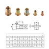 165 Pcs Assorted Rivet Nuts, Metric M3/M4/M5/M6/M8 Flat Head Threaded