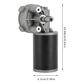 CUBELLIN Dc Reduction Motor 24V DC 220 Rpm High Torque Reduction Motor Turbine Worm Gear Box PWM Speed Control Right Gear-Box Electric Motor (Right)