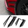 BILLFARO Front Bumper Side Canards,ABS Plastic Front Splitter Fin Body