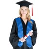Sky Blue Graduation Stole, Plain Graduation Sash, Unisex Adult Class