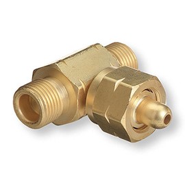 T-62 Oxygen CGA-540 Tee Adaptor - Connect 2 Regulators To 1 Bottle