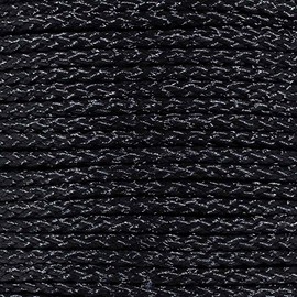 Hollow Braid Polypropylene Rope in Black - 3/8 Inch, 50 Feet