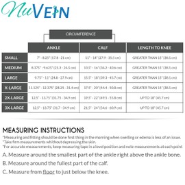 NuVein 20-30 mmHg Compression Stockings for Men and Women, Knee High Length, Dot-Top, Open Toe, Beige, X-Large