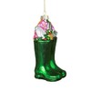 Sass & Belle Wellington Boots Shaped Bauble Green