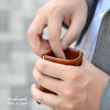 (EndMark) Genuine Leather Coin Case, Bag Type, Made in Japan,
