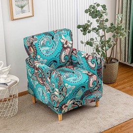 Buenanir Accent Chair Covers with Arms Stretch Mid Century Modern Accent Chair Slipcovers 1-Piece Printed Banquet Arm Chair Cover Couch Sofa Covers Protector for Living Room Office Hotel #1