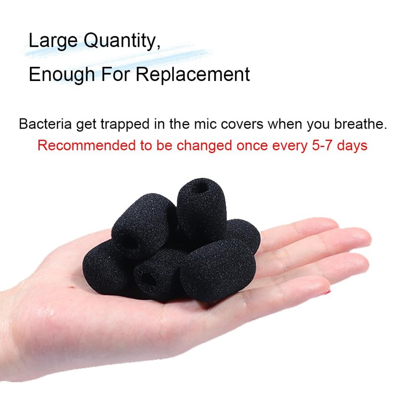L Foam Microphone Windshield Kit, Sponge Covers for Improved Sound
