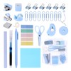 Mini Office Supply Kit, Blue Stapler with Staples and Tape