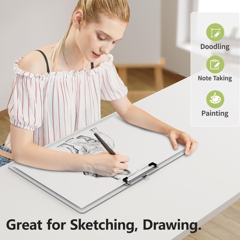 Juvealoe Extra Large Clipboard, 11 x 17 Clear Plastic Drawing