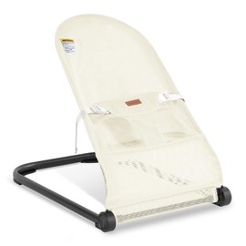 Lfhiwhd Baby Bouncer,Baby Bouncer Seat,Portable Infant Bouncer with 3-Point Safety Harness,Ergonomic Bouncy seat, Newborn Bouncer for Babies 0-6 Months up to 20lbs (Mesh Beige)