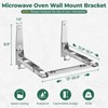 EsLuker.ly Universal Stainless Steel Microwave Oven Wall Mount Bracket with
