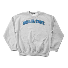 Indiana State Sycamores 50/50 Blended 8-Ounce Vintage Arch Crewneck Sweatshirt, Large, Sport Grey