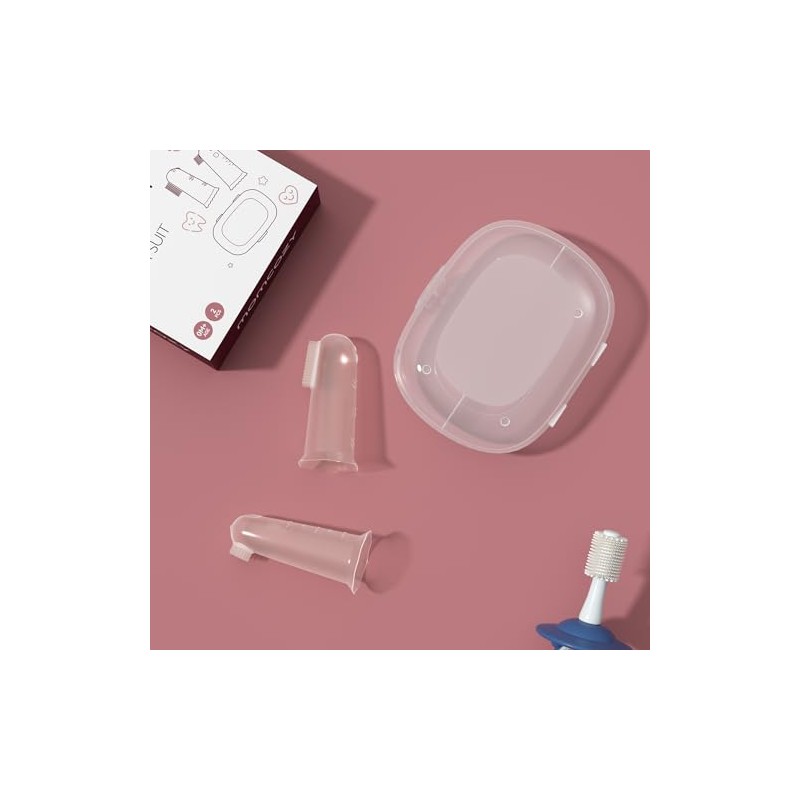 Momcozy cepillo de dientes de dedo de silicona para bebé