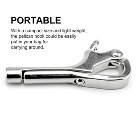 Pair of Marine Grade Stainless Steel 316 Quick Release Pelican Hook Shackle Hand Rail Guardrails Sailing Boat Yacht (Length: 3in/76mm)