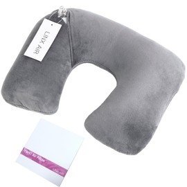 LINX AIR Neck Pillow, Air Pillow, Portable Pillow, Neck Pillow, Folds Into Small, Travel Goods, For Travel (Gray)