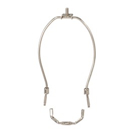 B&P Lamp® 15 Inch Regular Weight Lamp Shade Harp Holder for Table and Floor Lamps, Polished Nickel Finish